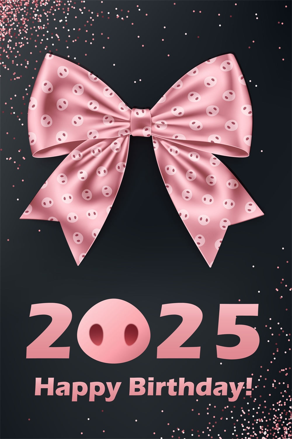 Personalisierte Backdrop für Geburtstag Elegant Rosa Schleife Backdrop BRP3-58