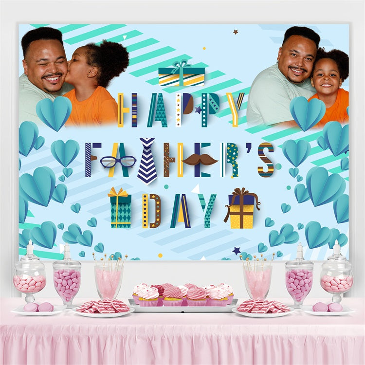 Vatertag Fotohintergrund Verspielte Papierherzen Individueller Hintergrund BRP4-101