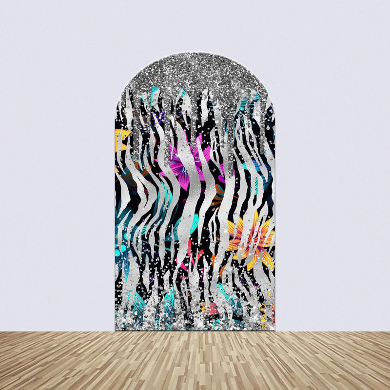 Backdrop Tanz Glitzer Blumen Streifen Bogen Backdrop Kit BRP4-195