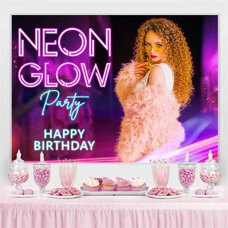 Tanz Party Backdrops Rosa Licht Party Mode Personalisierte Backdrop BRP4-204