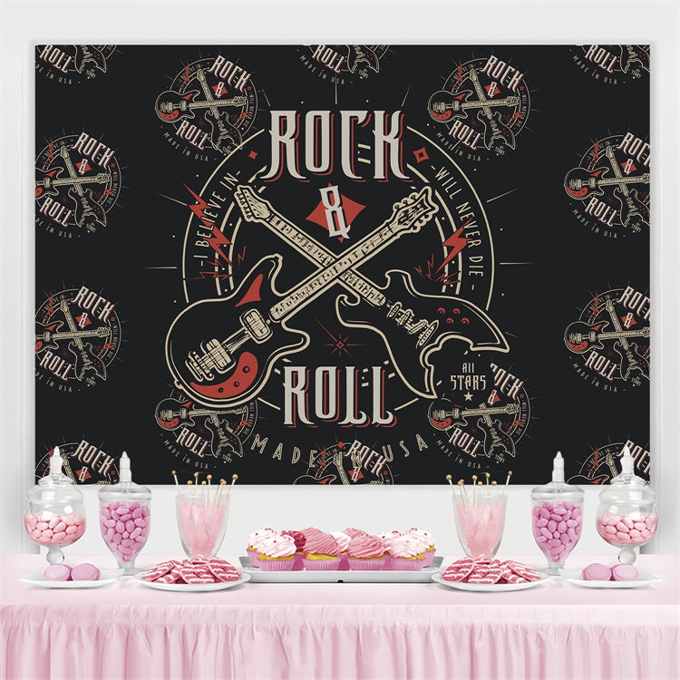 Klassischer Tanz Backdrop Retro Rock Festival Vibe Backdrop BRP4-211