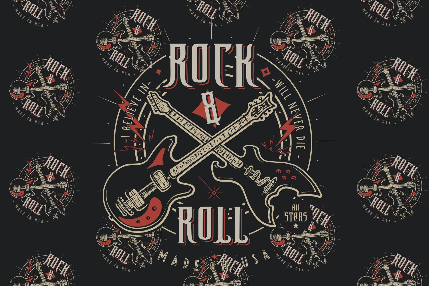 Klassischer Tanz Backdrop Retro Rock Festival Vibe Backdrop BRP4-211