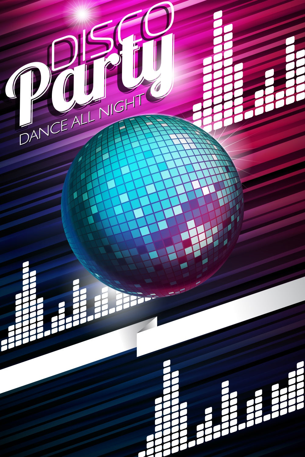 Tanz Backdrop Ideen Electric Disco Mirror Ball Custom Backdrop BRP4-214