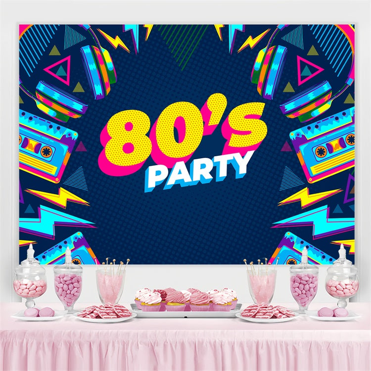 Tanz-Hintergrund im Comic-Stil 80er Jahre Tanzparty Customized Backdrop BRP4-215
