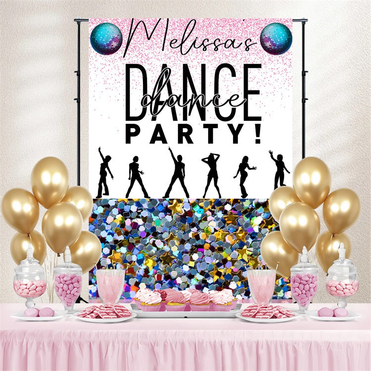 Backdrops für Tanz Pink Shine Disco Party Individuelles Backdrop BRP4-221