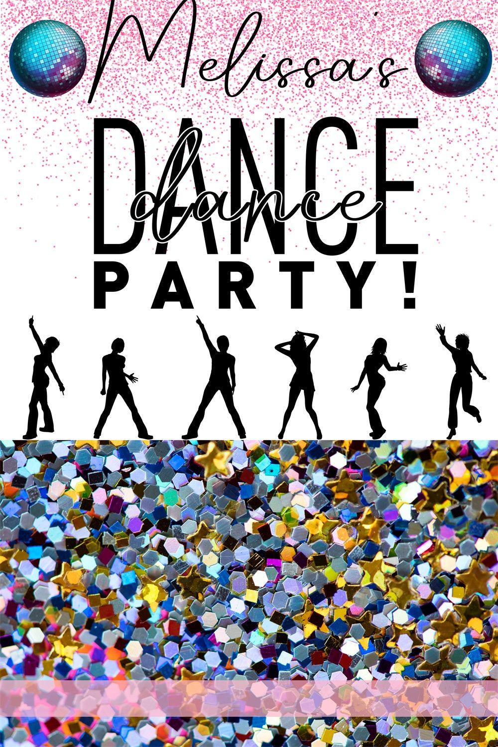 Backdrops für Tanz Pink Shine Disco Party Individuelles Backdrop BRP4-221