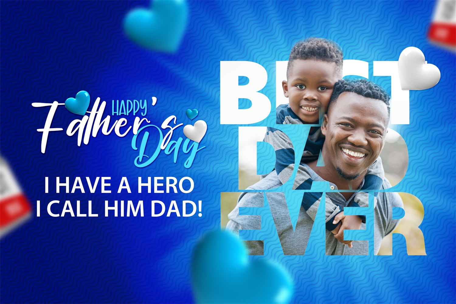 Backdrop Vatertag Foto Silhouette Brief benutzerdefinierte Hintergrund BRP4-77