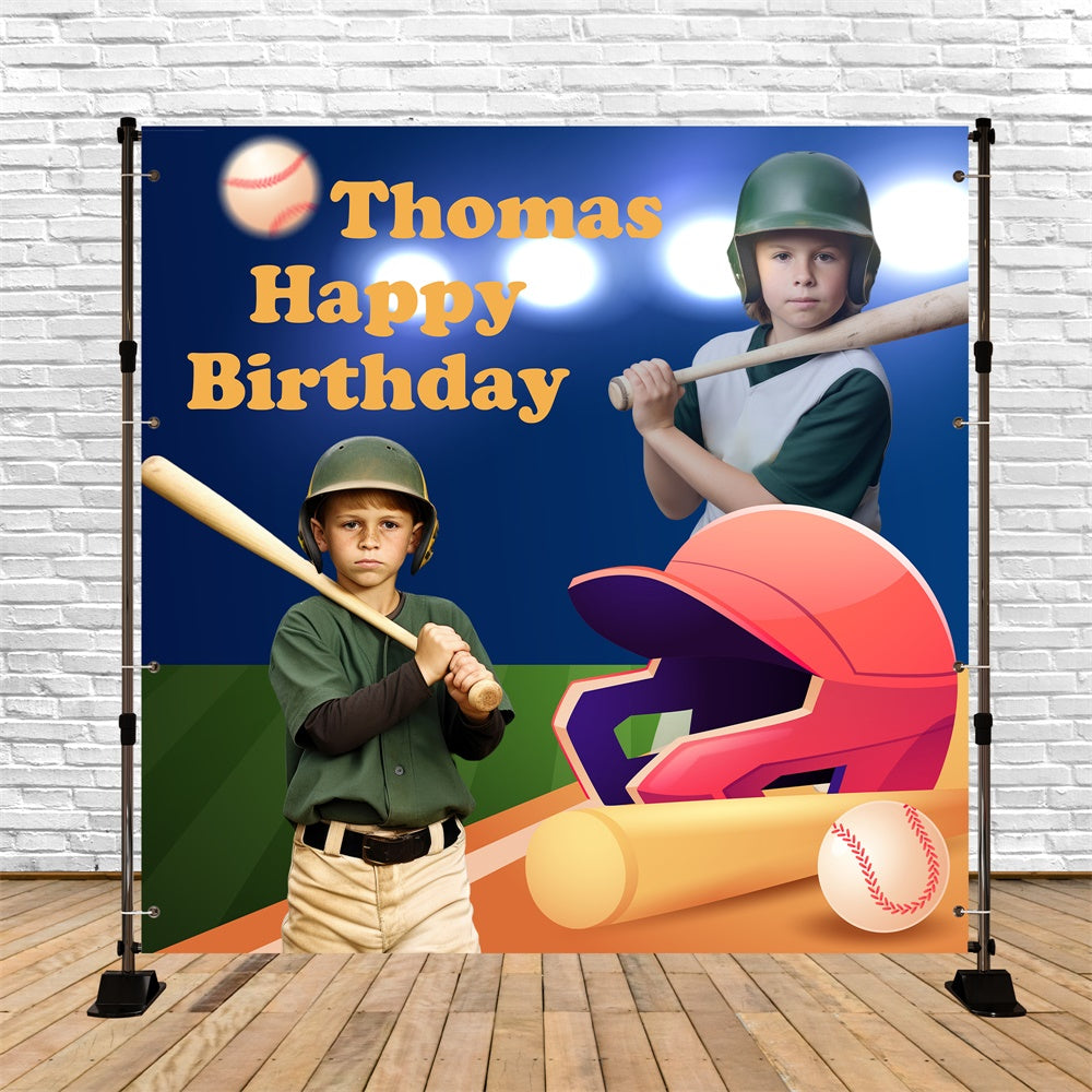 Benutzerdefinierte Geburtstag Backdrops Baseball-Feld Geburtstag Bash Backdrop BRP5-114