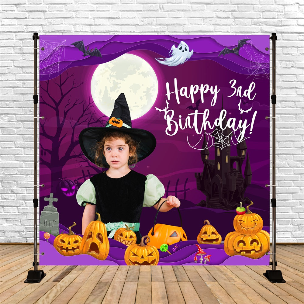 Personalisierte Backdrops für Geburtstag Moonlit Halloween 3. Backdrop BRP5-133
