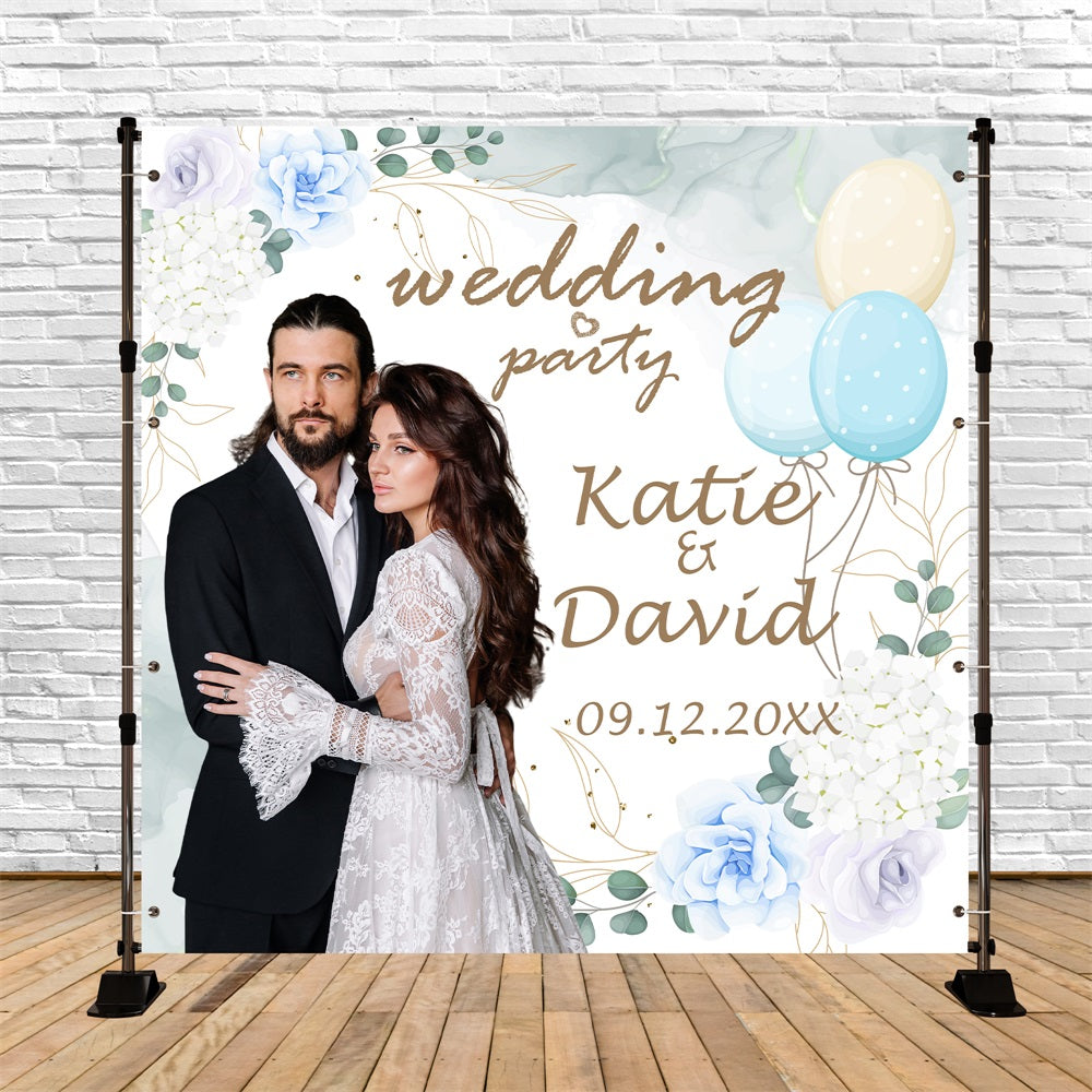 Hochzeit Backdrops Pastell Ballon Floral Custom Backdrop BRP5-163