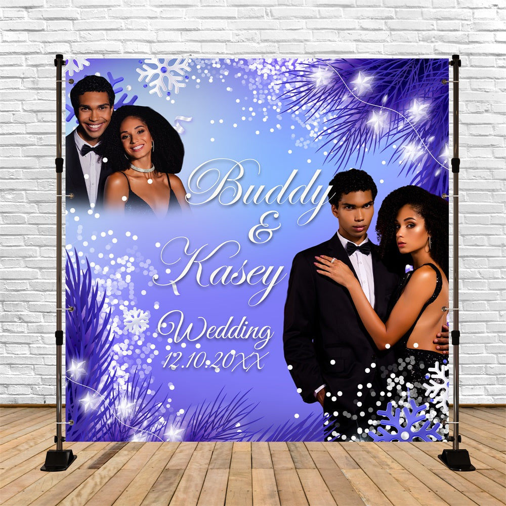 Fotohintergrund Hochzeit Gefrorener Charme Winter Personalisierter Hintergrund BRP5-168