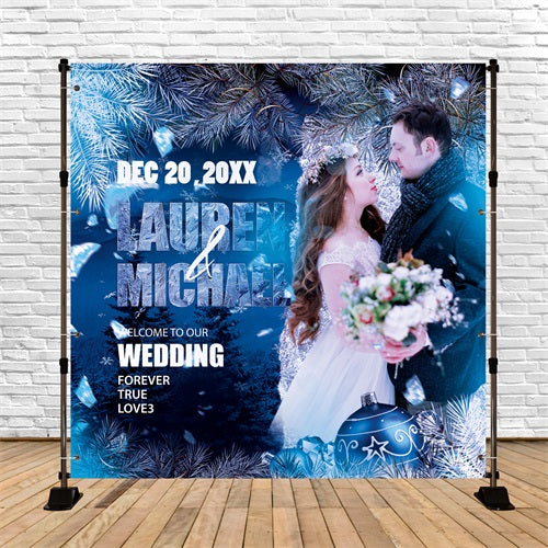 Hochzeit Backdrop Design Frost Kissed Love Individuelles Backdrop BRP5-199