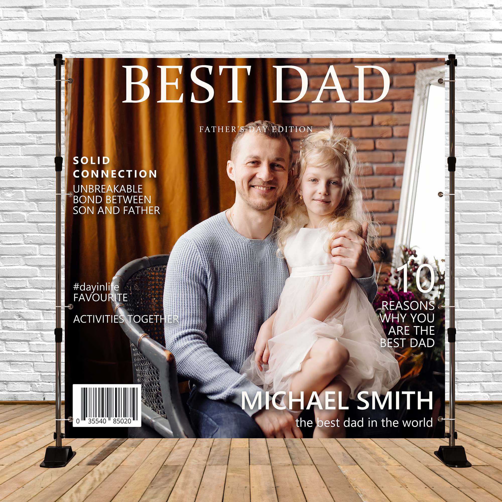 Vatertags-Hintergrund Modernes Magazin-Cover Individueller Hintergrund BRP5-65