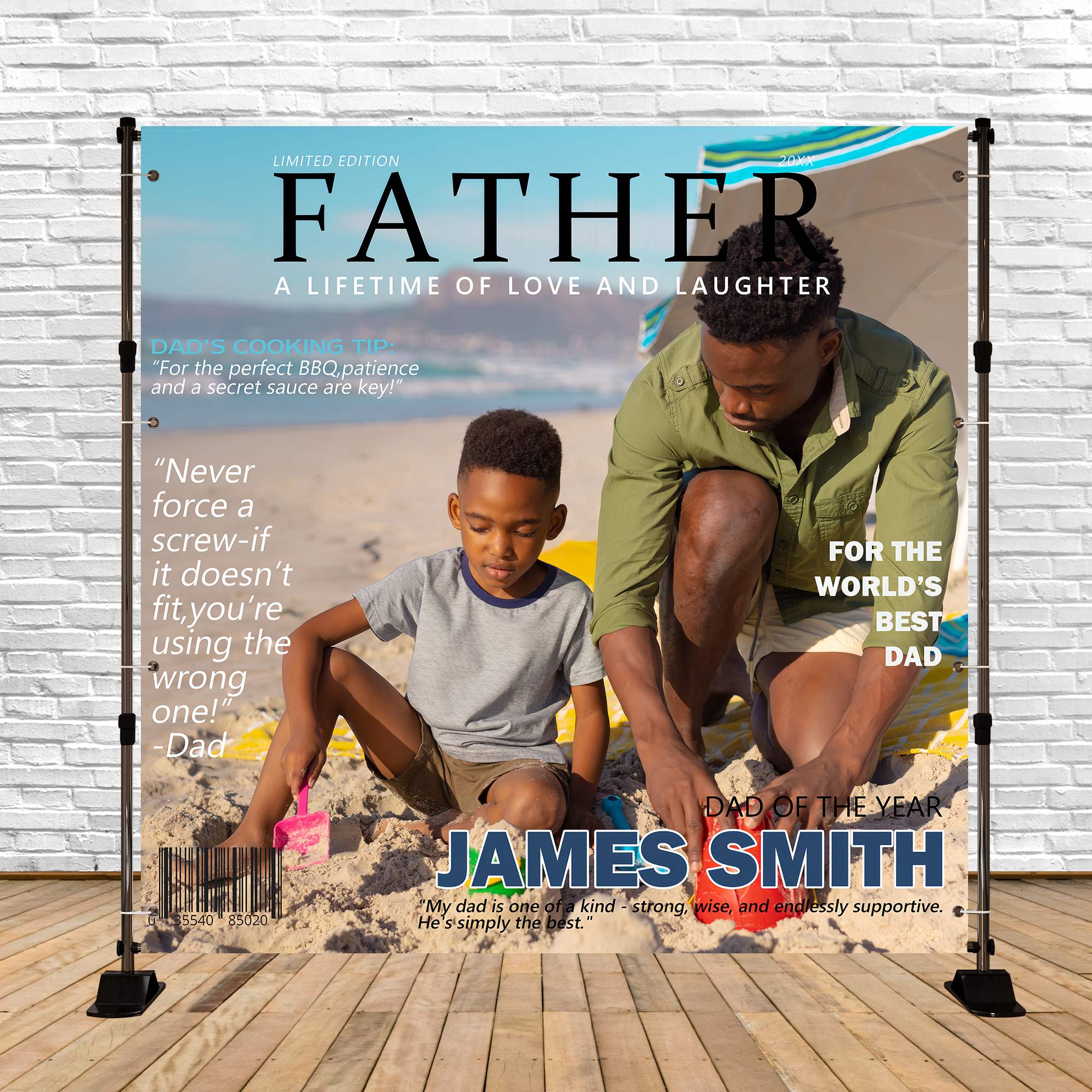 Backdrop Vatertag Sommermomente Strand Individuelles Backdrop BRP5-66