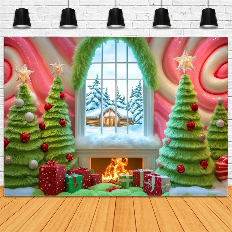 Weihnachten Fotografie Backdrops Cozy Candy Cabin Hintergrund BRP57-150