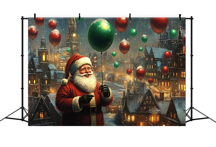Xmas Backdrops Ballon Winter Twilight Wishes Backdrop BRP57-163