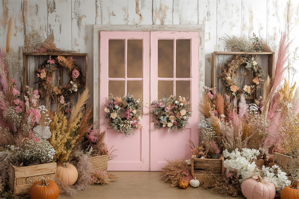 Boho Backdrops Rosa Veranda Ernte Herbst Fotohintergrund BRP57-194