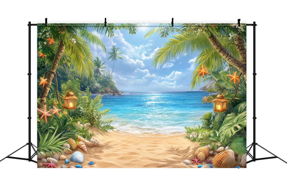 Himmel Backdrop für Fotografie Palm Breeze Beach Fotohintergrund BRP57-227