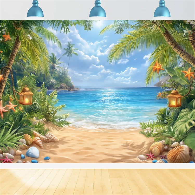 Himmel Backdrop für Fotografie Palm Breeze Beach Fotohintergrund BRP57-227