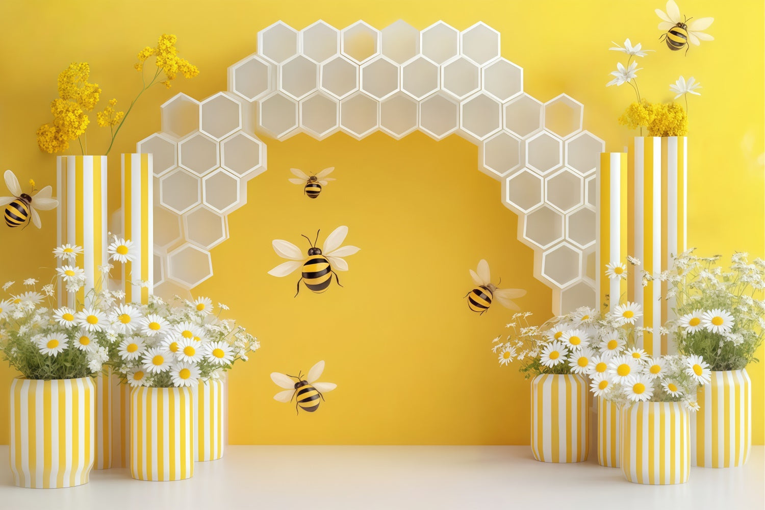 Neugeborene Backdrop Honigbiene Garten Bienenstock Cute Backdrop BRP57-278