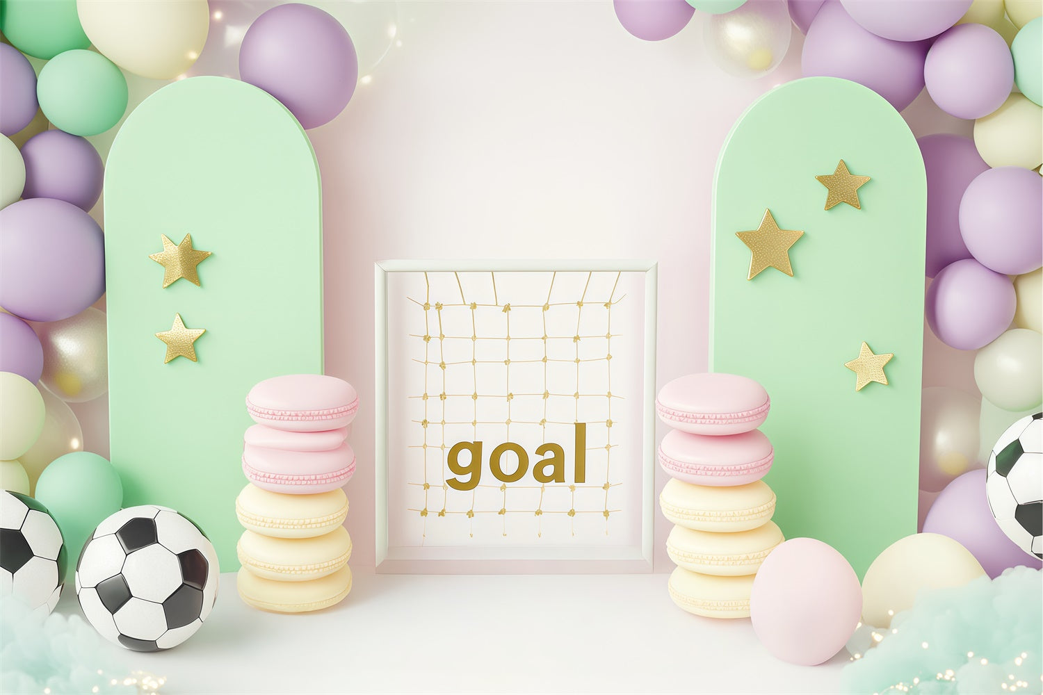 Sport-Hintergrundkulisse Sweet Goal Feier-Hintergrundkulisse BRP57-303