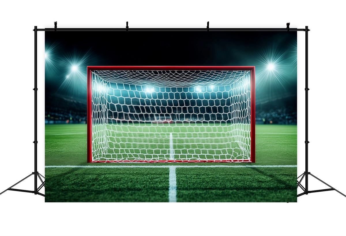 Fußballfeld-Hintergrundkulisse Mitternachtstorschuss-Hintergrundkulisse BRP57-305