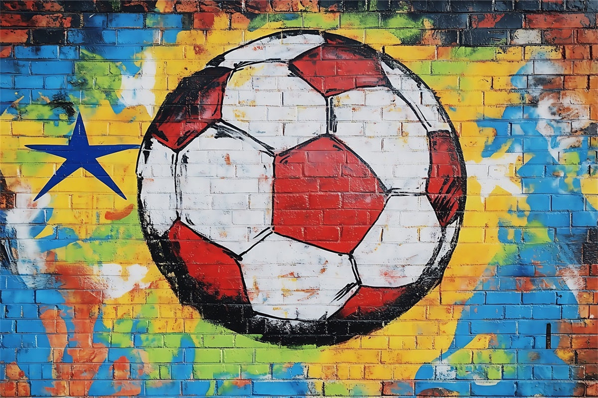 Fußball Backdrop Urban Soccer Wall Graffiti Backdrop BRP57-310