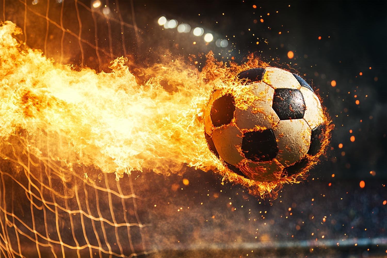 Fußball Backdrops Tor Aufschlag Flammend Backdrop BRP57-318