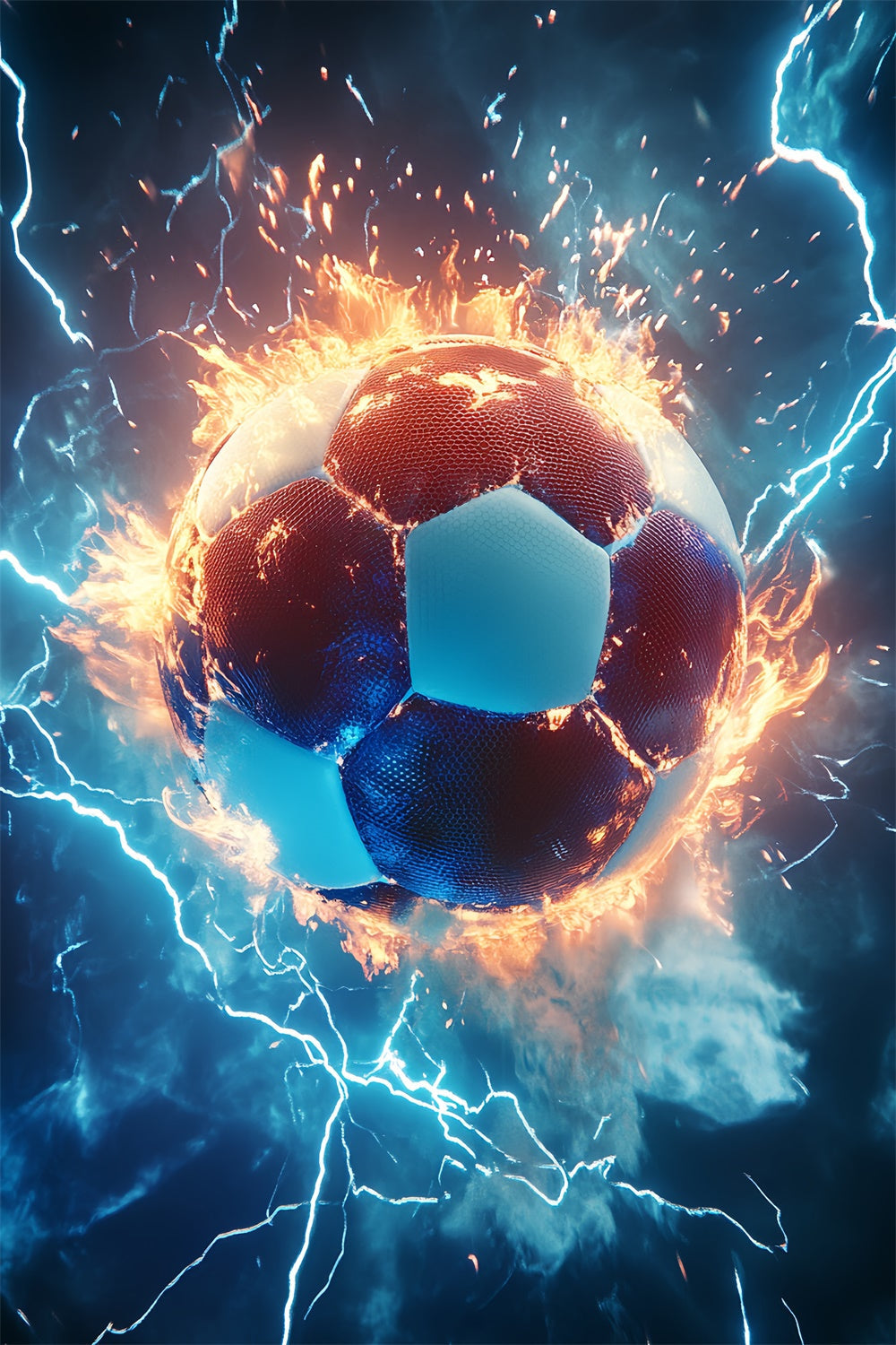 Fußball Backdrops Elektrischer Flammenschuss Backdrop BRP57-319