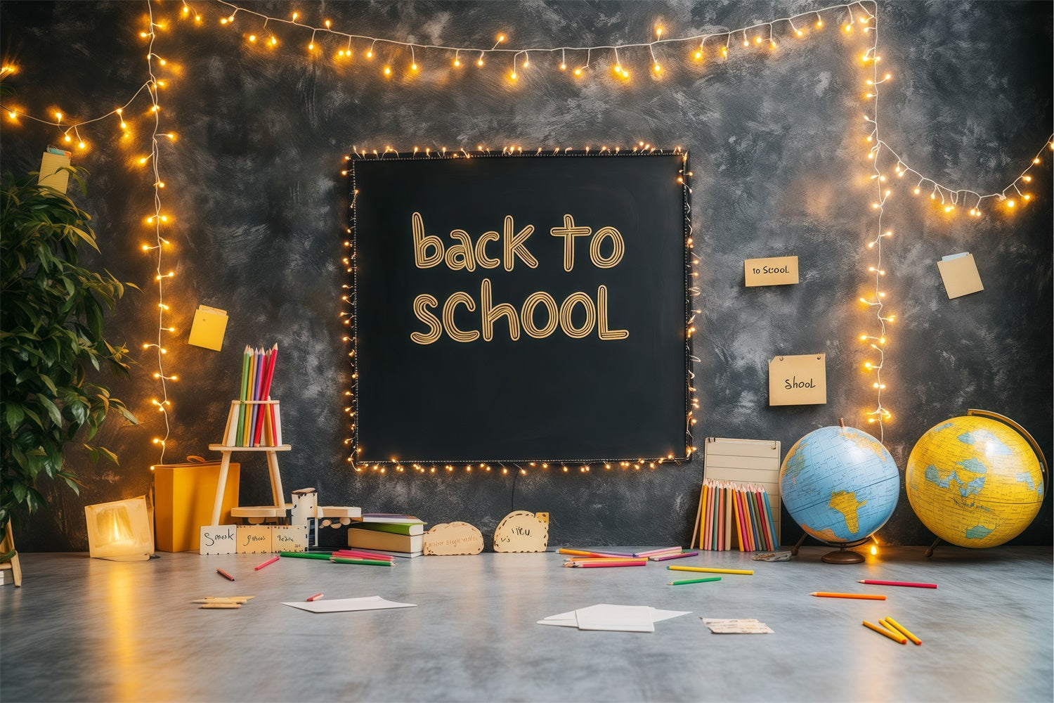 Klassenzimmer Backdrop Twinkle Light Learning Backdrop BRP57-37