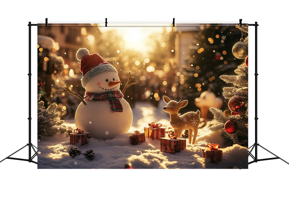 Winter Backdrop Fotografie Sonnenuntergang Schnee Freude Foto Hintergrund BRP57-383