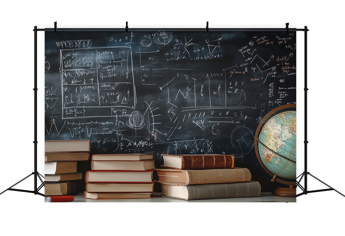 Kreidetafel Fotohintergrund Mathe Gelehrte Formeln Hintergrund BRP57-40