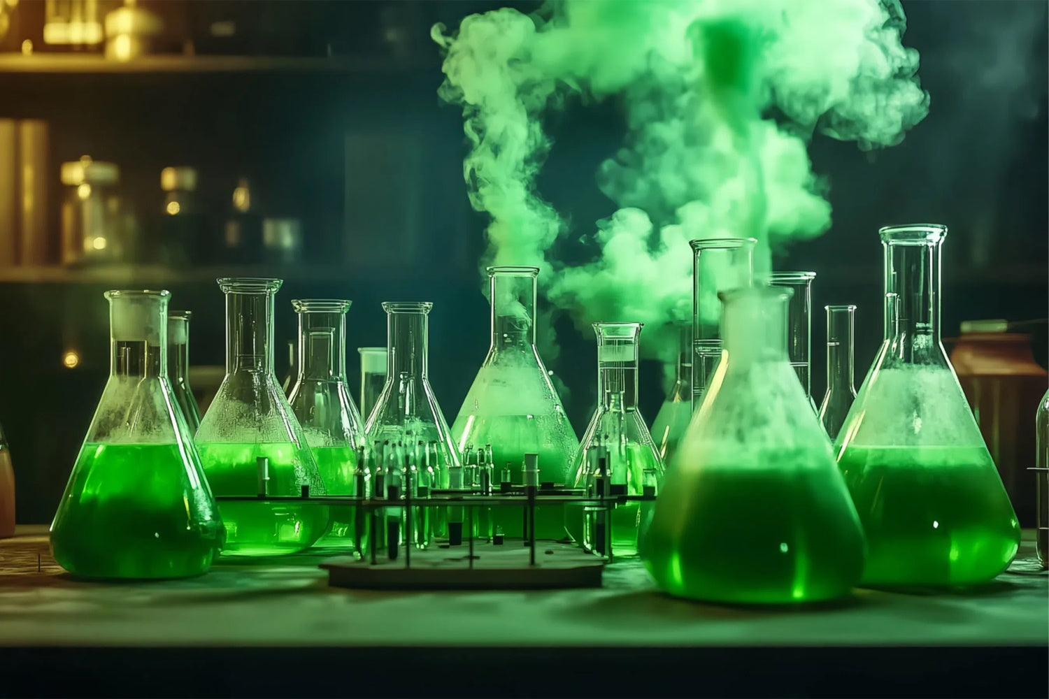 Chemie-Hintergrundbild Smoky Science Scene Hintergrundbild BRP57-41