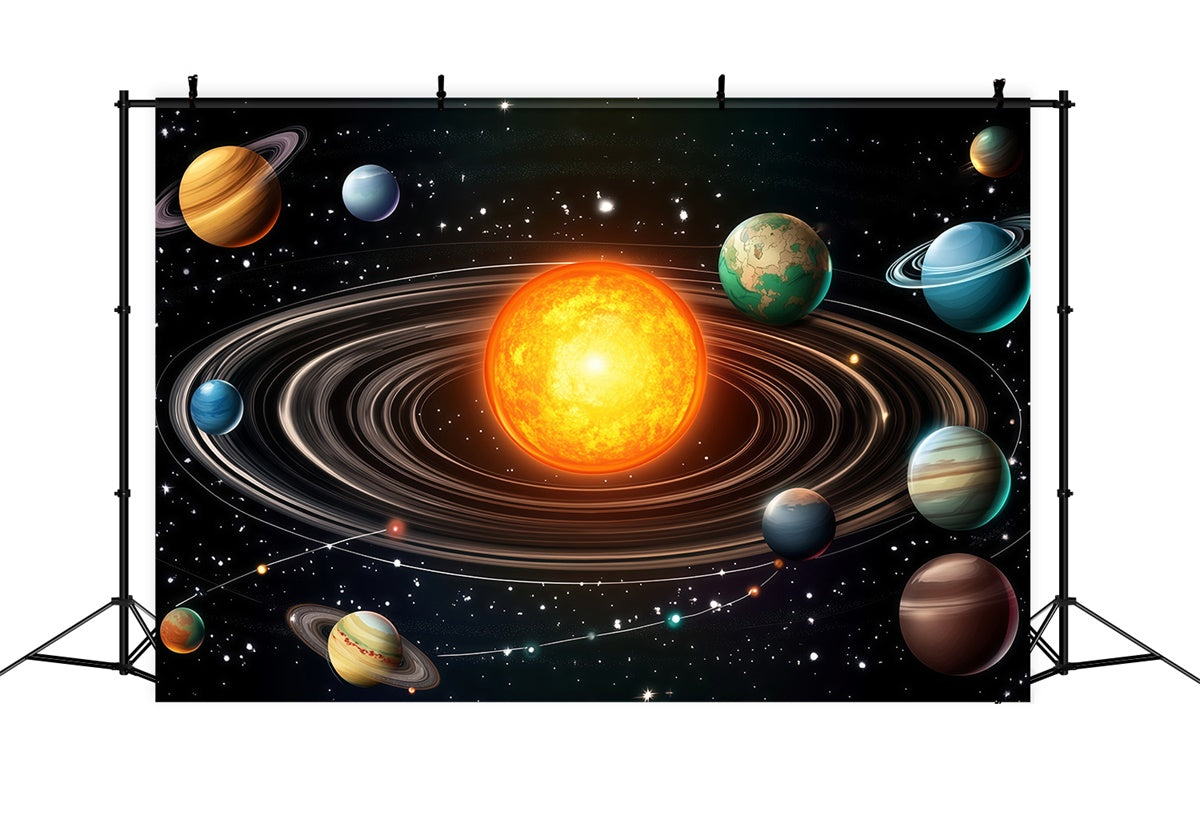 Back To School Backdrops Sonne Planeten Entdeckung Backdrop BRP57-49