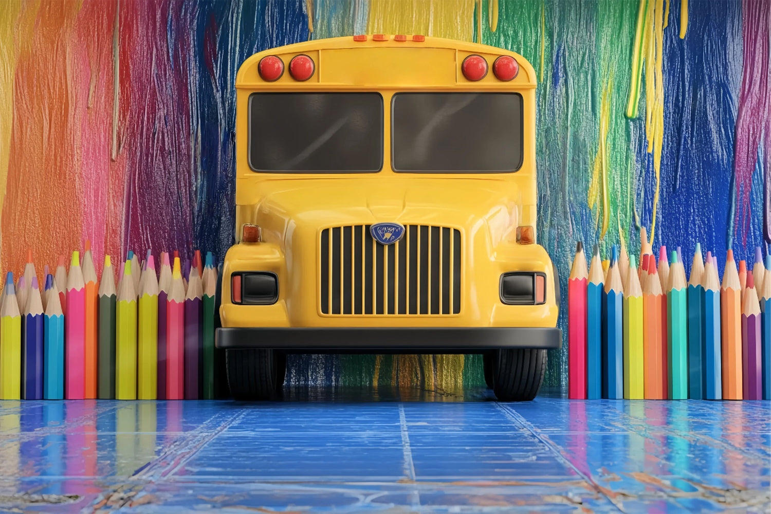 Schule Fotohintergrund Magic School Bus Vibes Hintergrund BRP57-50