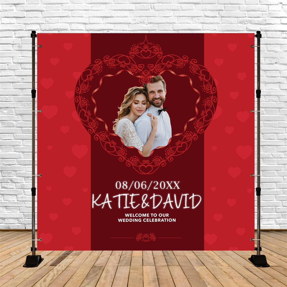Elegante Hochzeit Backdrop Enchanted Heart Romantic Custom Backdrop BRP6-104