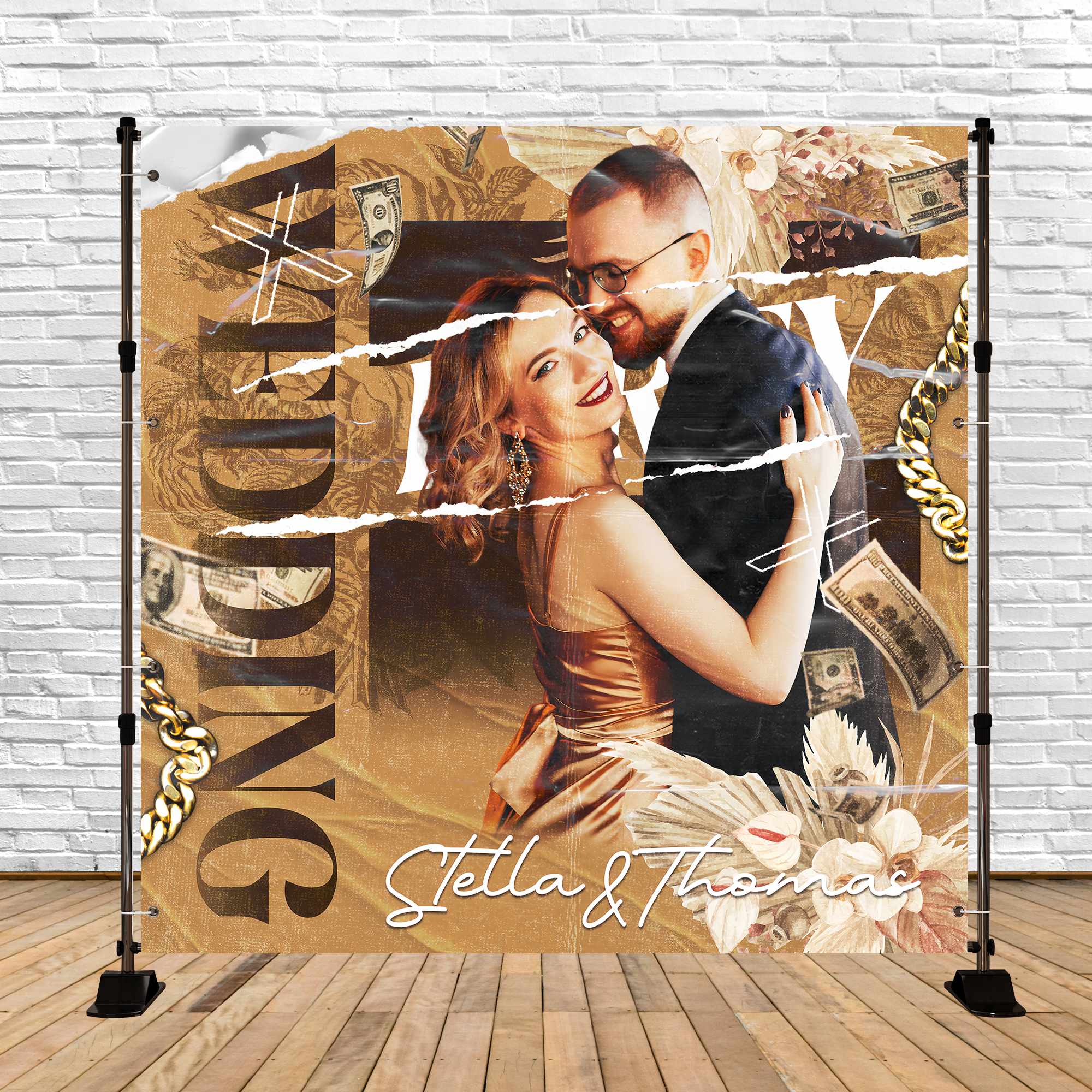 Elegante Hochzeit Backdrop Glamouröse Hochzeit Party Custom Backdrop BRP6-109