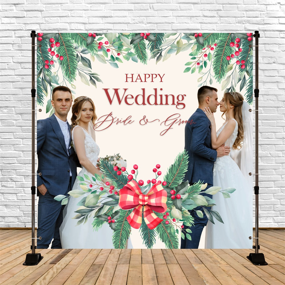 Weihnachten Hochzeit Backdrop Holiday Romance Hochzeit Custom Backdrop BRP6-113