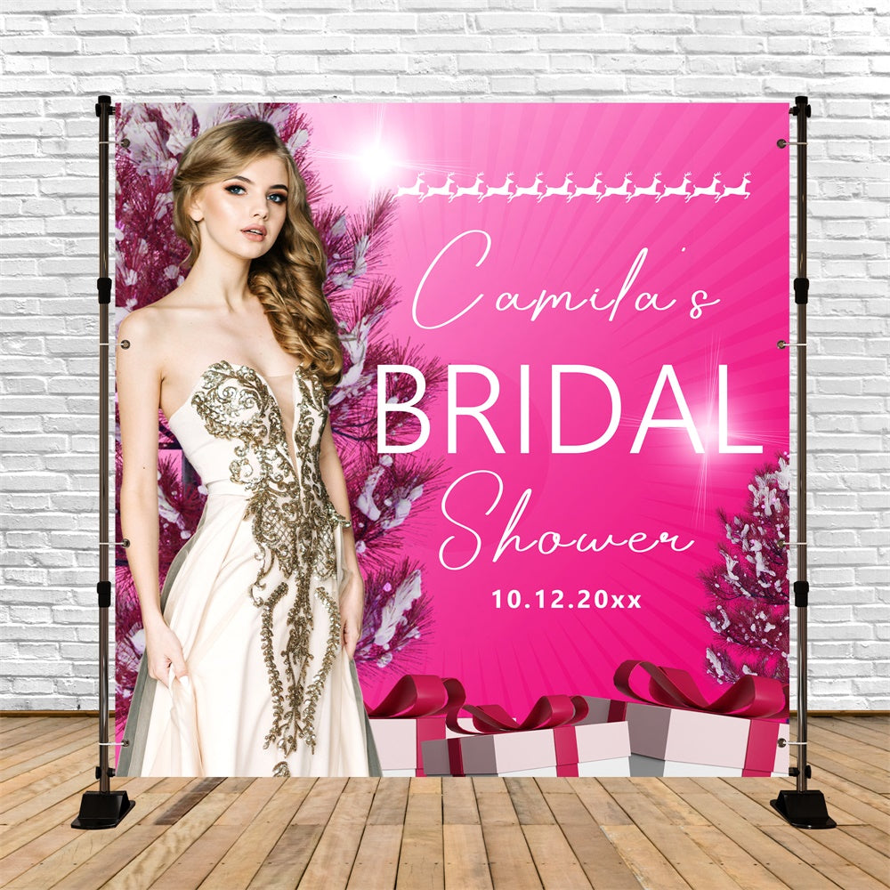 Weihnachten Hochzeit Backdrop Holiday Glam Bridal Shower Custom Backdrop BRP6-128