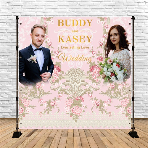 Backdrops für Hochzeiten Soft Rose Elegant Custom Backdrop BRP6-136