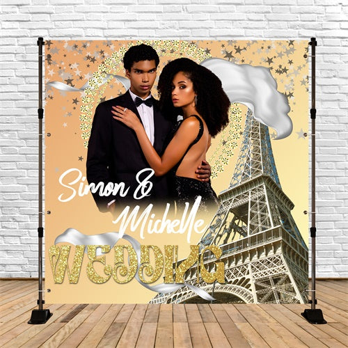 Hochzeit Backdrop Ideen Eiffelturm Romantik Customized Backdrop BRP6-137