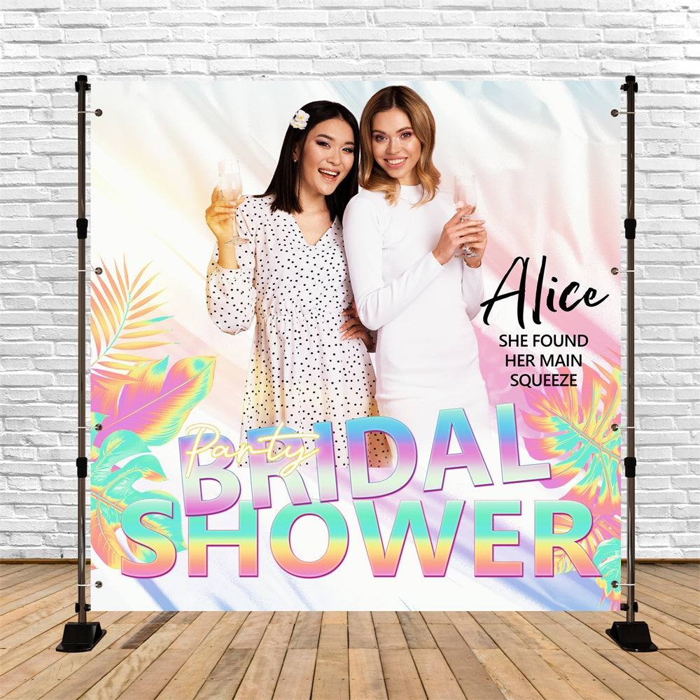 Brautdusche Backdrop Radiant Palms Bash Customized Backdrop BRP6-145