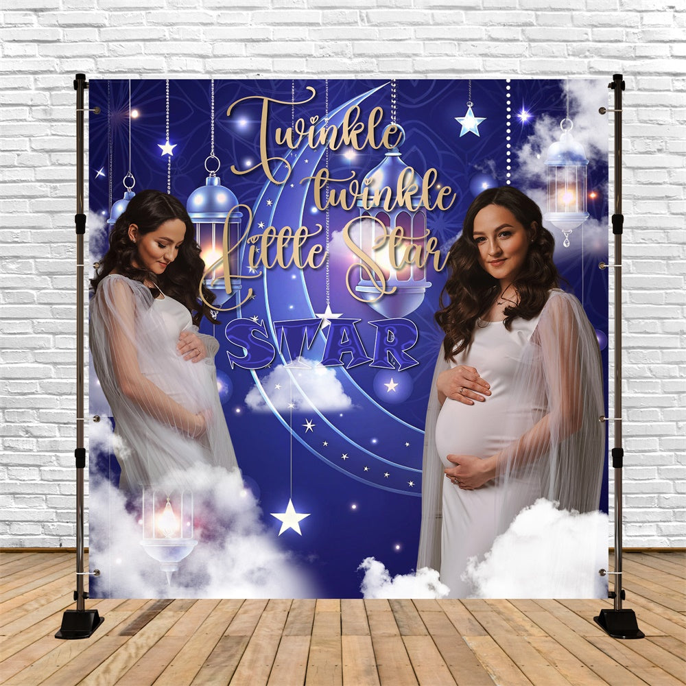 Baby Shower Backdrops Twinkle Star Night Personalisierter Hintergrund BRP6-2