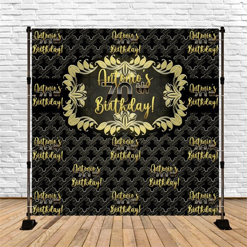 Backdrop Ideen für Geburtstag Golden Luxe 70th Backdrop BRP6-59