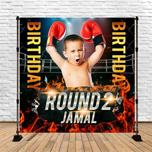 Backdrop für Geburtstagsparty Boxing Power Custom Backdrop BRP6-69