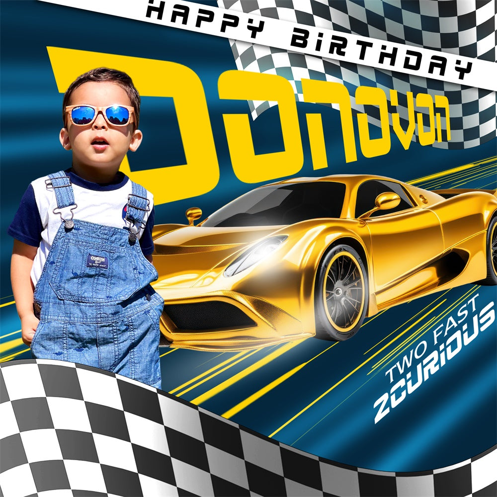 Backdrop Ideen für Geburtstag Mini Racer Custom Backdrop BRP6-78