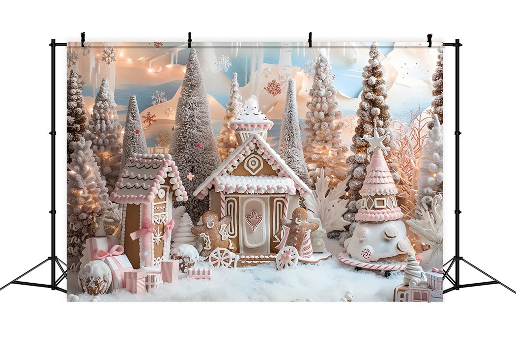 Weihnachten Frosted Gingerbread House Hintergrund BRP7-227