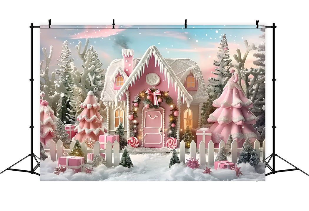 Weihnachten Rosa Frost Fantasy Hintergrund BRP7-229