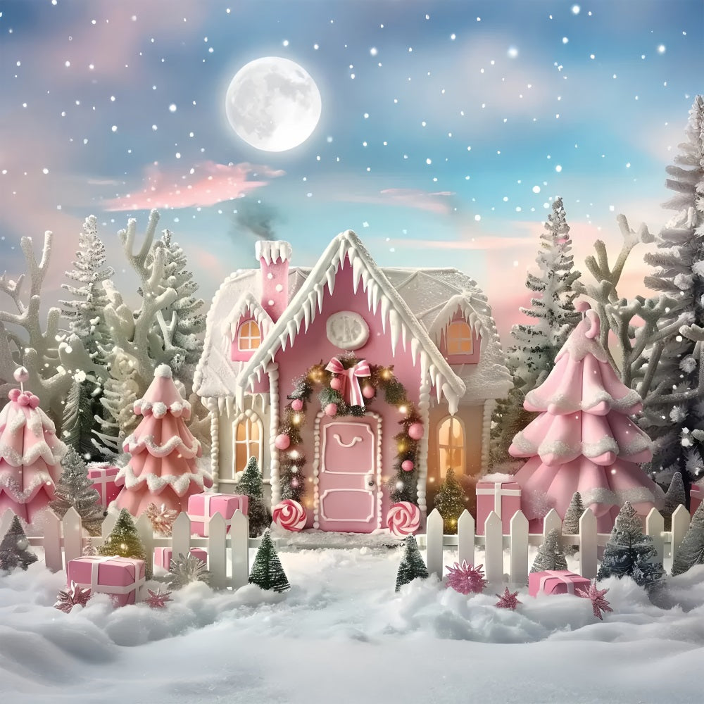 Weihnachten Rosa Frost Fantasy Hintergrund BRP7-229