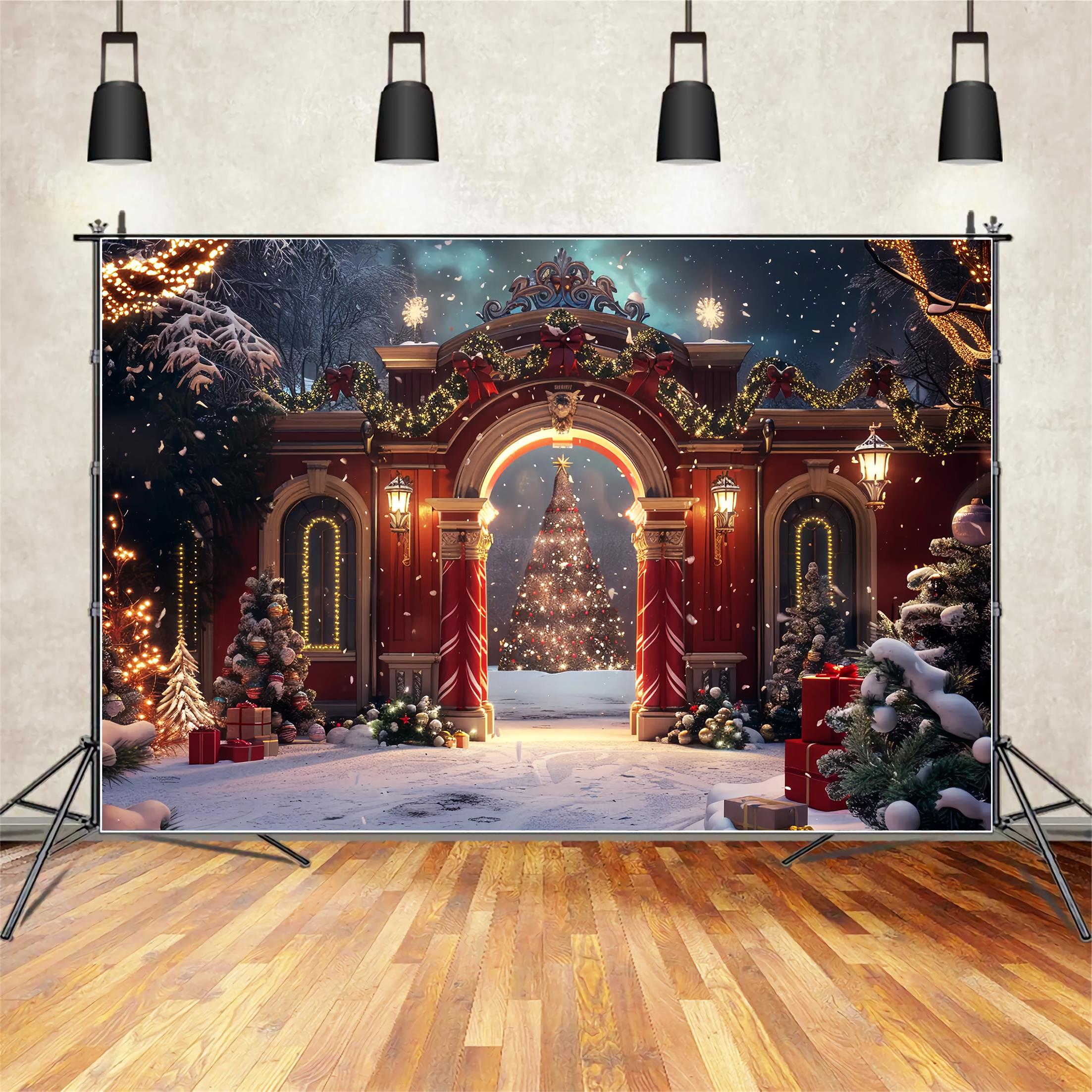 Weihnachten Elegant Arch Decor Hintergrund BRP7-232